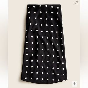 J.Crew Pull-on slip skirt in dots